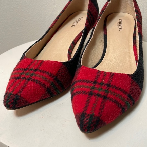 ESSENTIEL ANTWERP Raberi Tartan Kitten Heels Wool Plaid - Picture 8 of 14